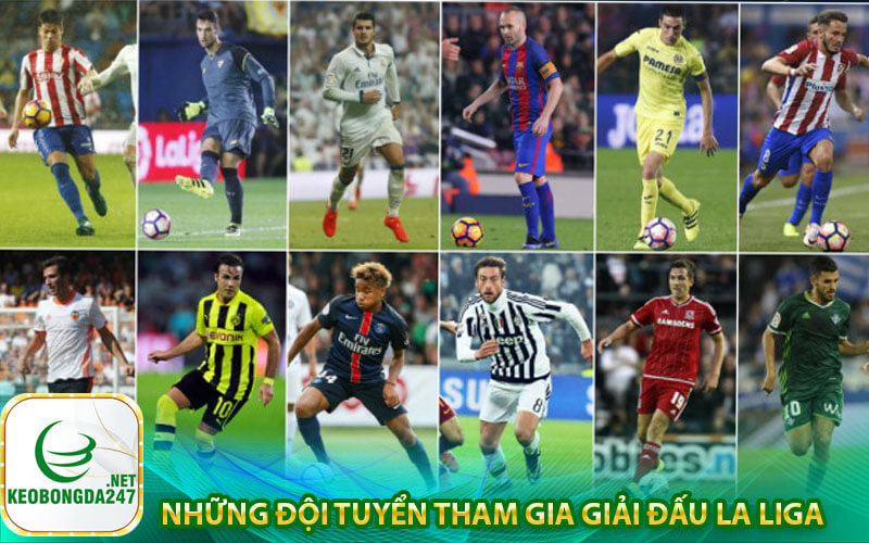 Những đội tuyển tham gia giải đấu La Liga